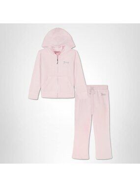 Cozy Baby Girls' 2-Piece Velour Set - Stylish Sweatshirt & Jogger Pants Outfit